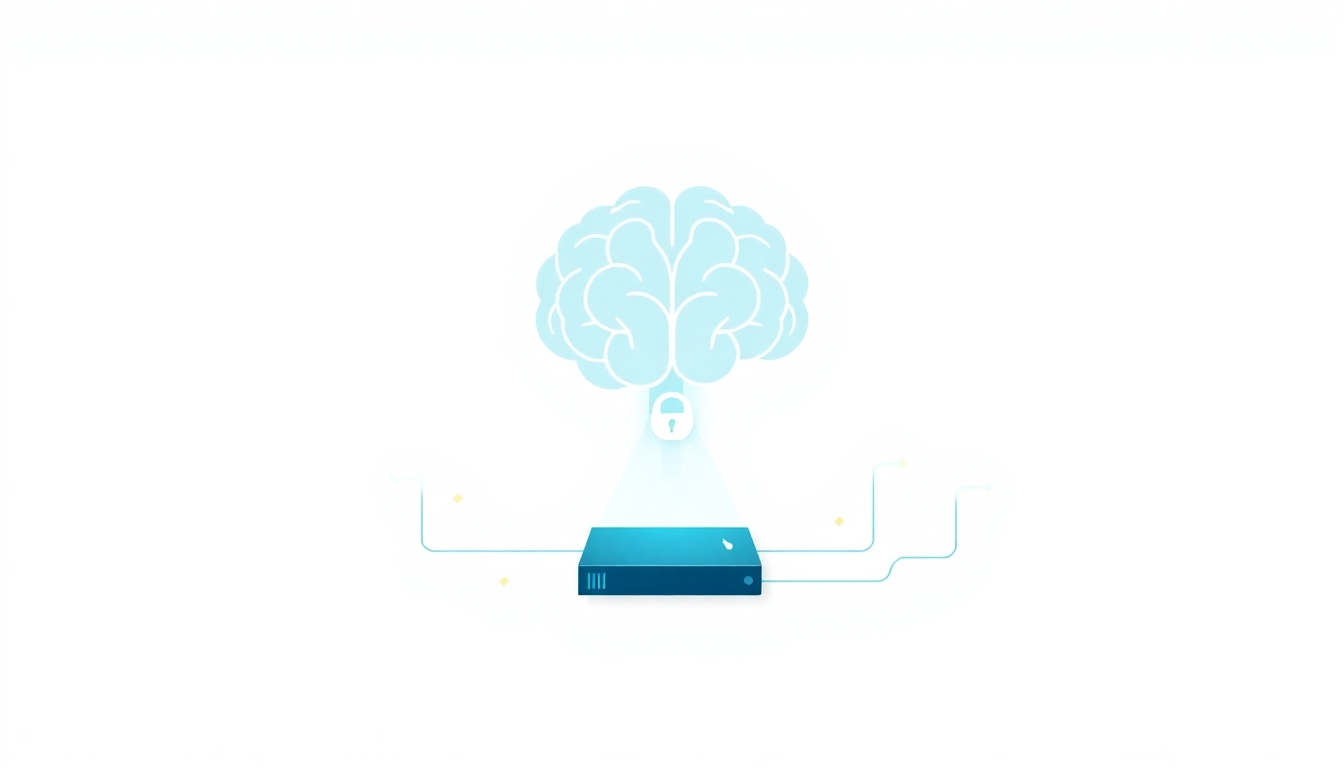 Illustration of a brain-computer interface secured with quantum cryptography and photonic links
